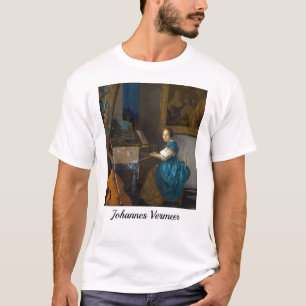ヨハネス・ヴェルメール – レディ・アット・ア・バージナル Tシャツ