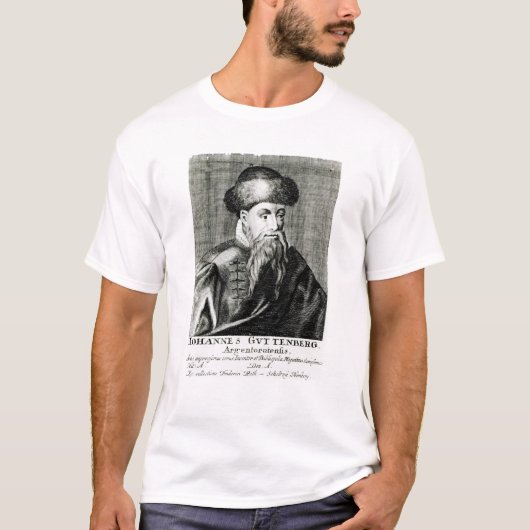 ヨハネスGutenbergのポートレート Tシャツ (正面)