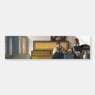 ヨハネスVermeerの音楽のレッスン(circa1663) バンパーステッカー