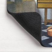 ヨハネスVermeerの音楽のレッスン(circa1663) マウスパッド (コーナー)