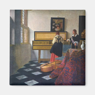 ヨハネスVermeerの音楽のレッスン(circa1663) マグネット