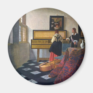 ヨハネスVermeerの音楽のレッスン(circa1663) マグネット