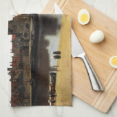 ヨハネスVermeer著デルフトの眺め キッチンタオル (四つ折り)