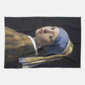 ヨハネスVermeer著真珠のイヤリングを持つ女の子 キッチンタオル (横)