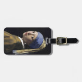 ヨハネスVermeer著真珠のイヤリングを持つ女の子 ラゲッジタグ (正面横)