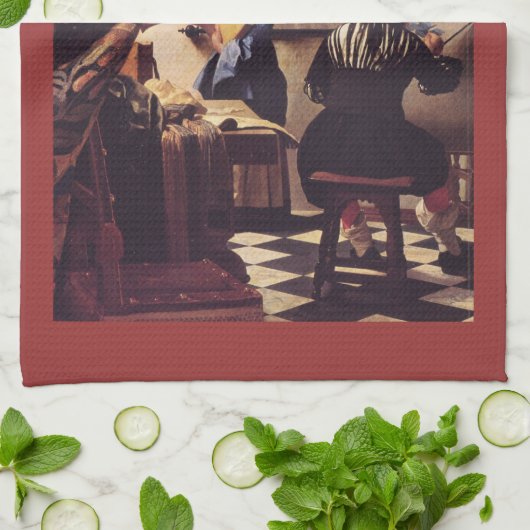 ヨハネスVermeer著絵画のアレゴリー キッチンタオル (折り畳み)