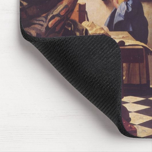 ヨハネスVermeer著絵画の芸術 マウスパッド (コーナー)