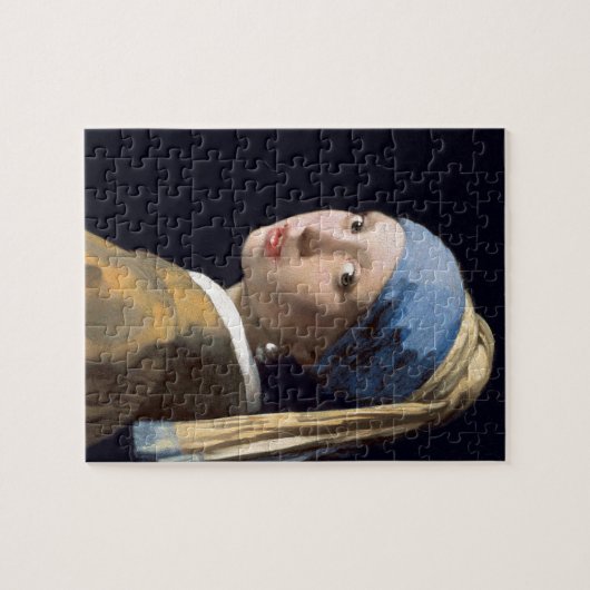 ヨハネスVermeer -真珠のイヤリングを持つ女の子 ジグソーパズル (横)