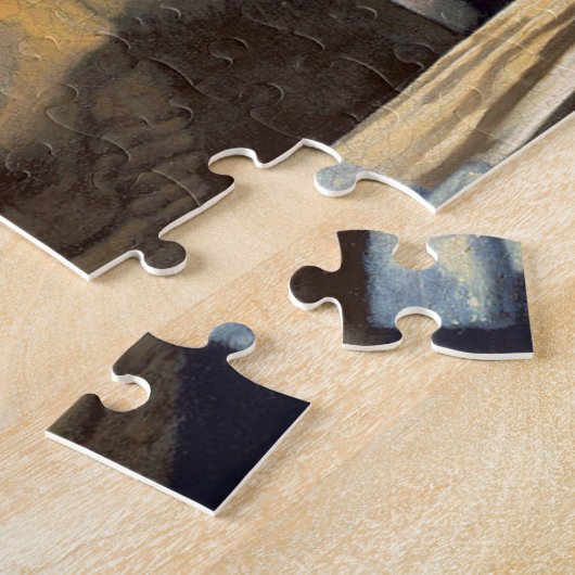 ヨハネスVermeer -真珠のイヤリングを持つ女の子 ジグソーパズル (側面)