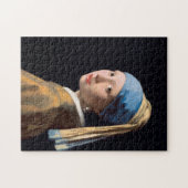 ヨハネスVERMEER -真珠のイヤリング1665年を持つ女の子 ジグソーパズル (横)