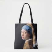 ヨハネスVERMEER -真珠のイヤリング1665年を持つ女の子 トートバッグ (正面)