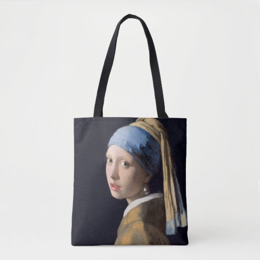 ヨハネスVERMEER -真珠のイヤリング1665年を持つ女の子 トートバッグ (正面)