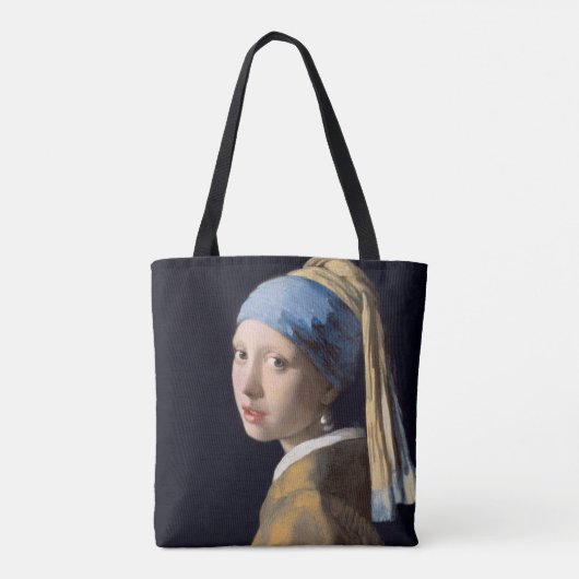 ヨハネスVERMEER -真珠のイヤリング1665年を持つ女の子 トートバッグ (裏面)