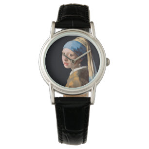 ヨハネスVERMEER -真珠のイヤリング1665年を持つ女の子 腕時計