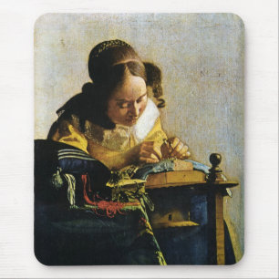 ヨハネスVermeer Lacemaker (1670年頃) マウスパッド