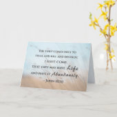 ヨハネ10:10わたしが来彼らは命を持つだろう カード (黄色い花)