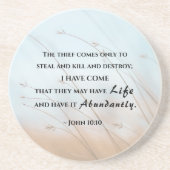 ヨハネ10:10わたしが来彼らは命を持つだろう コースター (正面)