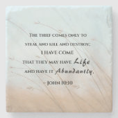 ヨハネ10:10わたしが来彼らは命を持つだろう ストーンコースター (正面)