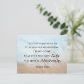 ヨハネ10:10わたしが来彼らは命を持つだろう ポストカード (スタンド正面)