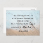 ヨハネ10:10わたしが来彼らは命を持つだろう ポストカード (正面/裏面)