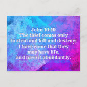 ヨハネ10:10わたしが来彼らは命を持つだろう ポストカード (正面)
