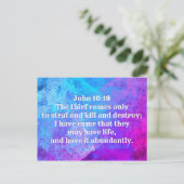 ヨハネ10:10わたしが来彼らは命を持つだろう ポストカード (スタンド正面)