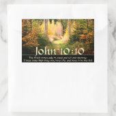 ヨハネ10:10わたしが来彼らは命を持つだろう 長方形シール (バッグ)