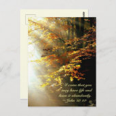 ヨハネ10 10来私は、あなたが豊かに人生を持っている ポストカード (正面/裏面)