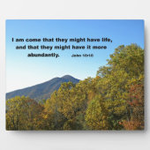 ヨハネ10:10私は彼ら来が命を持つかもしれない… フォトプラーク (正面)