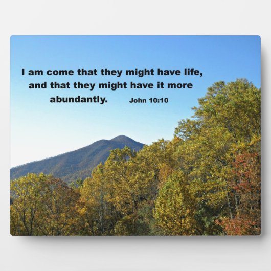 ヨハネ10:10私は彼ら来が命を持つかもしれない… フォトプラーク (正面)