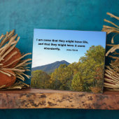 ヨハネ10:10私は彼ら来が命を持つかもしれない… フォトプラーク (側面)