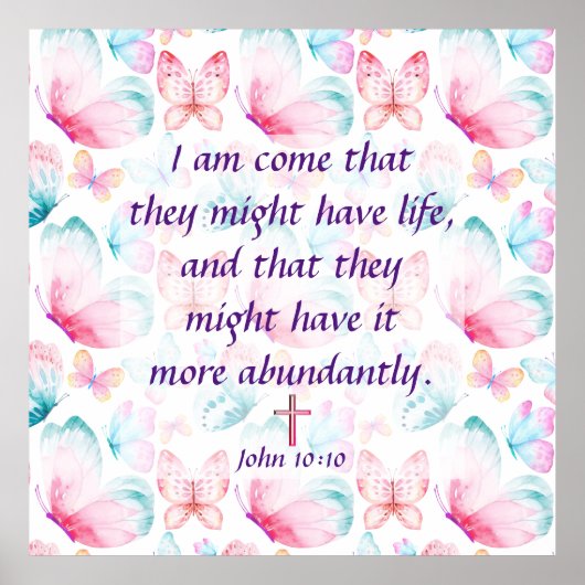 ヨハネ10:10 ポスター (正面)