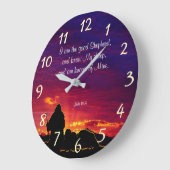 ヨハネ10:14 ラージ壁時計 (傾斜)