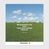 ヨハネ10:27，羊 シール (シート)