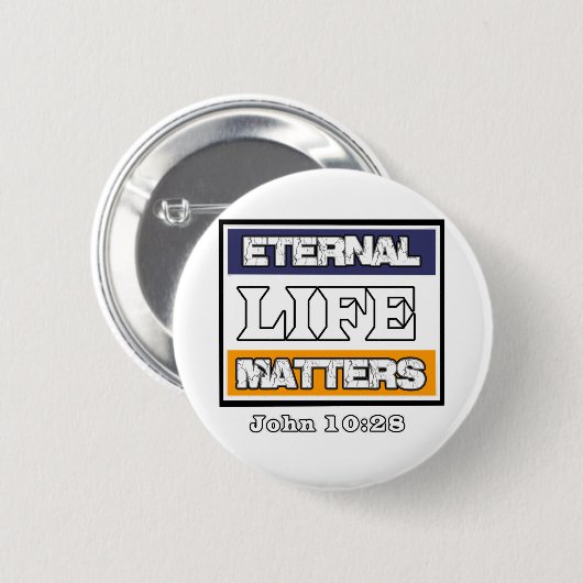 ヨハネ10-28永遠の命の問題 缶バッジ (正面&裏面)