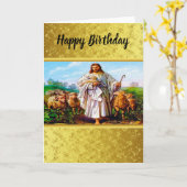 ヨハネ10:7-21わたしは良き羊飼いだ カード (黄色い花)