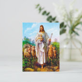 ヨハネ10:7-21わたしは良き羊飼いのはがき ポストカード (スタンド正面)