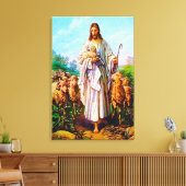 ヨハネ10:7-21わたしは良き羊飼いのキャンバスである キャンバスプリント (インサイチュ (リビング))