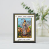 ヨハネ10:7-21わたしは良き羊飼いの白い枠である ポストカード (スタンド正面)