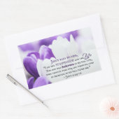 ヨハネ11:25わたしは復活と命である 長方形シール (封筒)