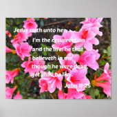 ヨハネ11:25イエスは彼女に言われた、 ポスター (正面)