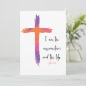 ヨハネ11:25イースターのグリーティングカード シーズンカード (スタンド正面)