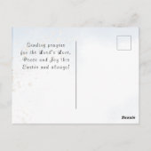 ヨハネ11:25聖書の聖句春の花復活祭 ポストカード (裏面)