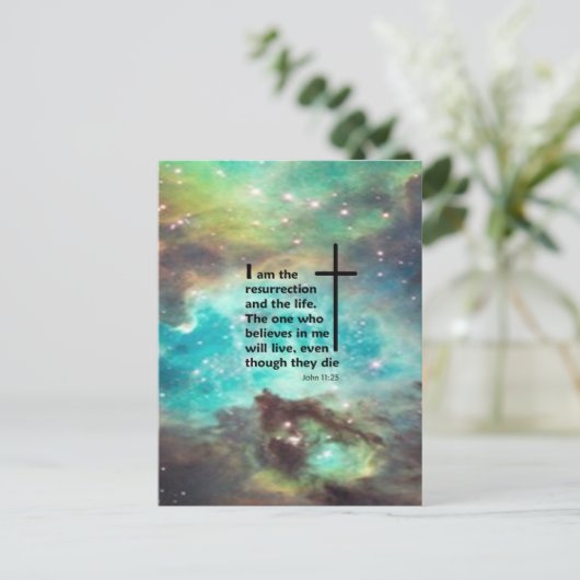 ヨハネ11:25 ポストカード (スタンド正面)