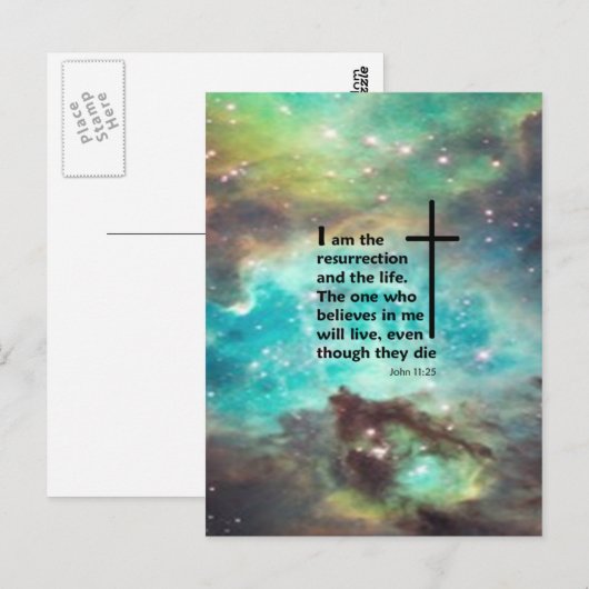 ヨハネ11:25 ポストカード (正面/裏面)