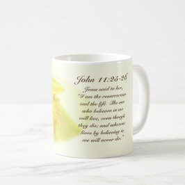 ヨハネ11:25-26わたしは復活と命である。 コーヒーマグカップ