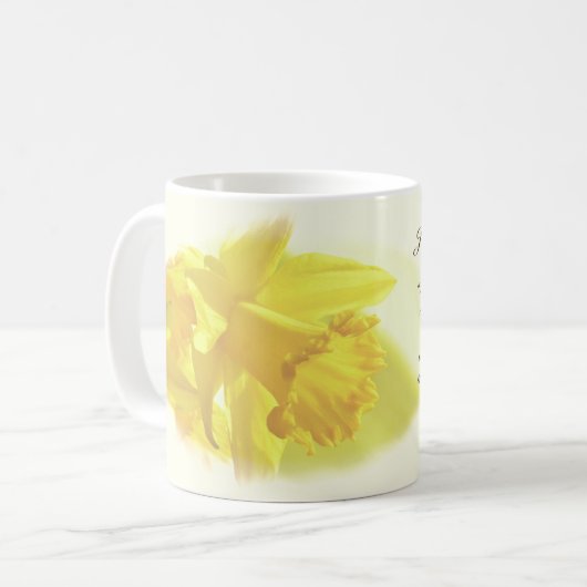 ヨハネ11:25-26わたしは復活と命である。 コーヒーマグカップ (正面左)