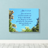 ヨハネ11:25,26イエスは彼女に言われた、 キャンバスプリント (インサイチュ (ウッドフロア))