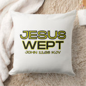 ヨハネ11:35 Bible Verse KJV引用文 クッション (ブランケット)