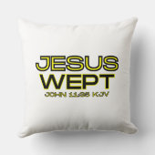 ヨハネ11:35 Bible Verse KJV引用文 クッション (裏面)